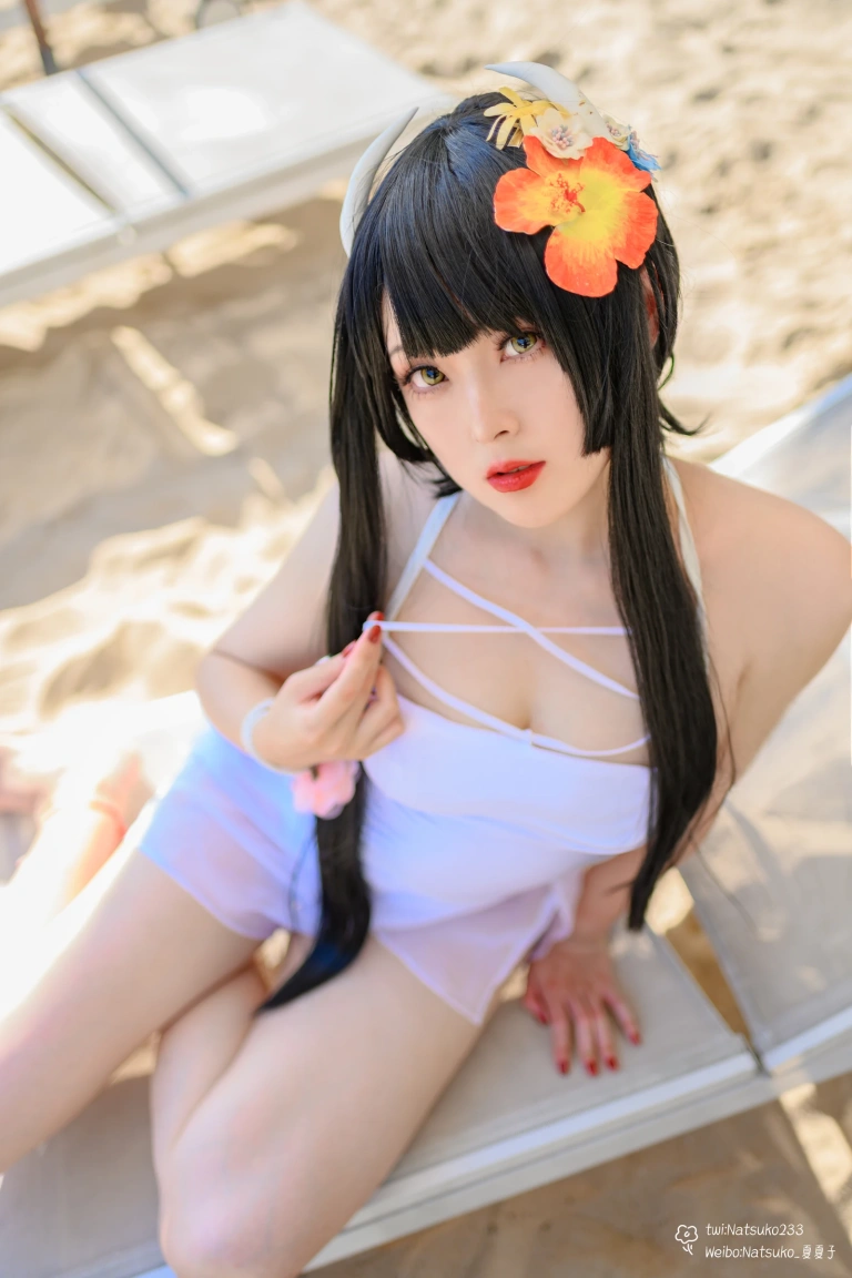 Natsuko_夏夏子《碧蓝航线 比叡泳装》主题写真：55张全套美图