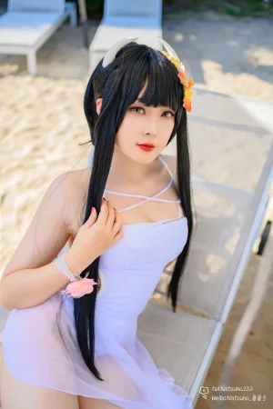 Natsuko_夏夏子《碧蓝航线 比叡泳装》主题写真：55张全套美图