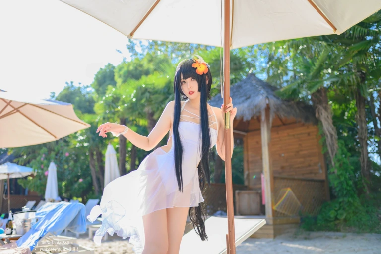 Natsuko_夏夏子《碧蓝航线 比叡泳装》主题写真：55张全套美图