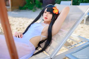Natsuko_夏夏子《碧蓝航线 比叡泳装》主题写真：55张全套美图