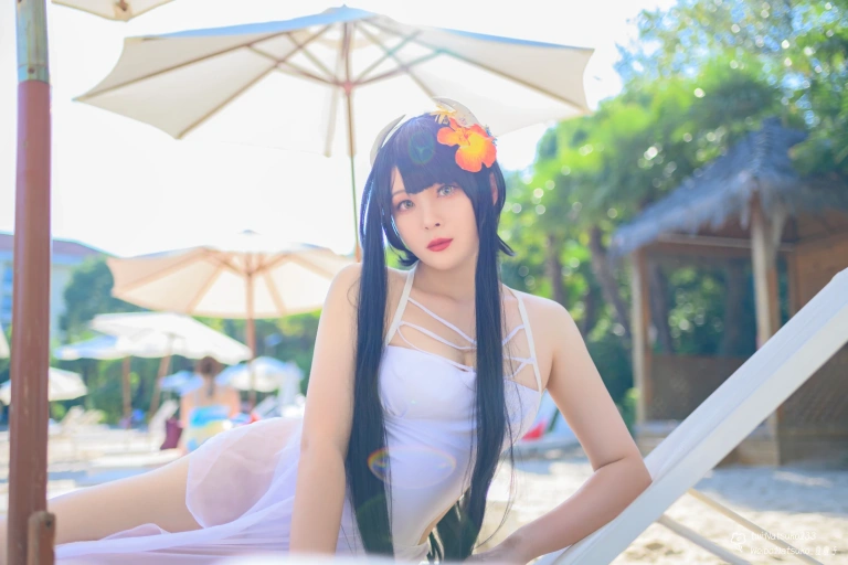 Natsuko_夏夏子《碧蓝航线 比叡泳装》主题写真：55张全套美图