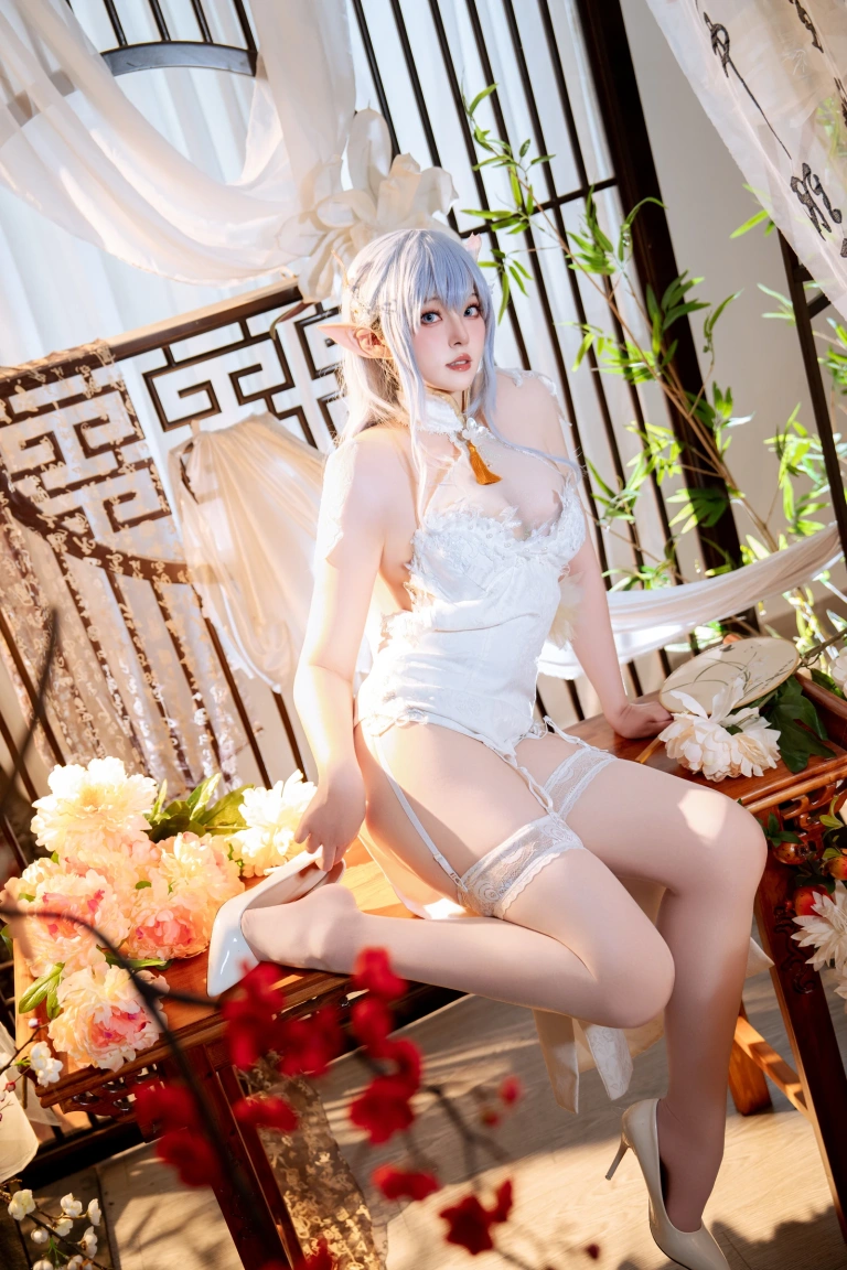 Natsuko_夏夏子《碧蓝航线 阿尔比恩旗袍》主题写真：52张全套美图