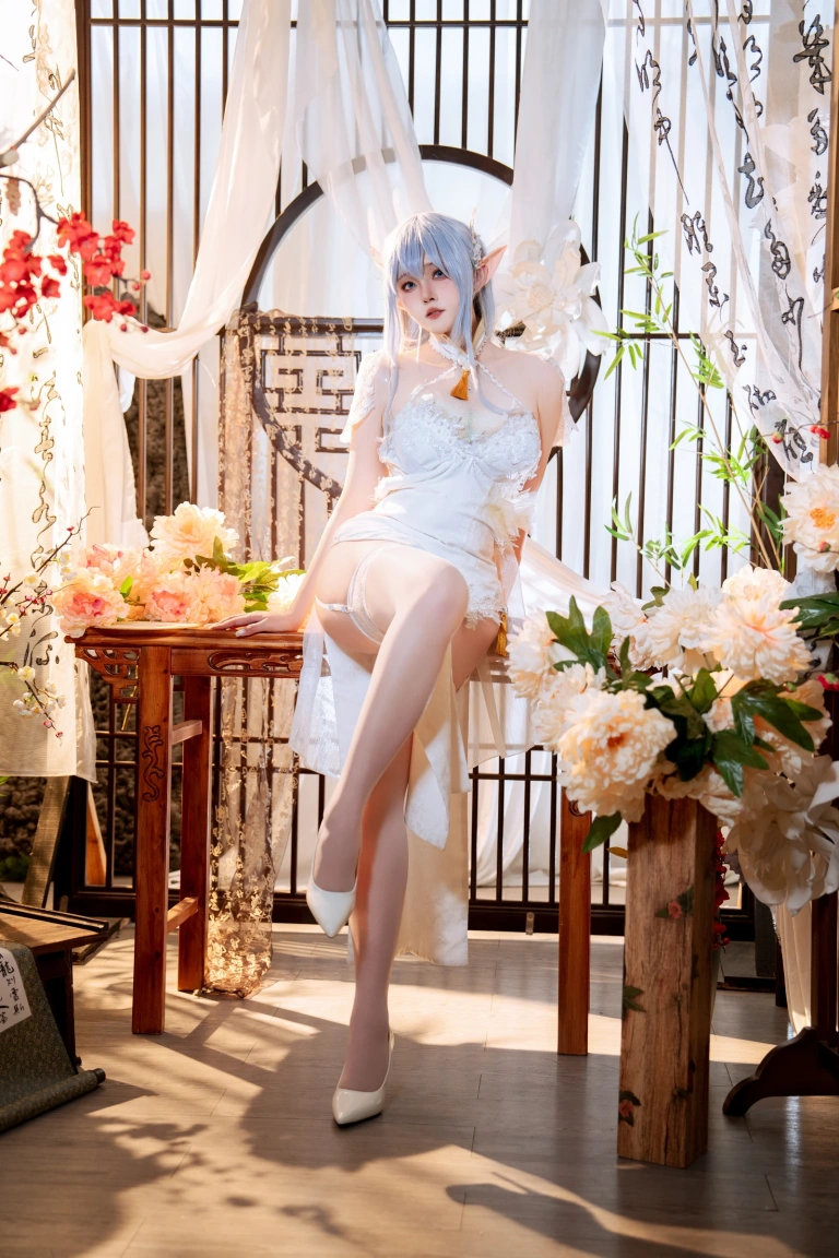 Natsuko_夏夏子《碧蓝航线 阿尔比恩旗袍》主题写真：52张全套美图