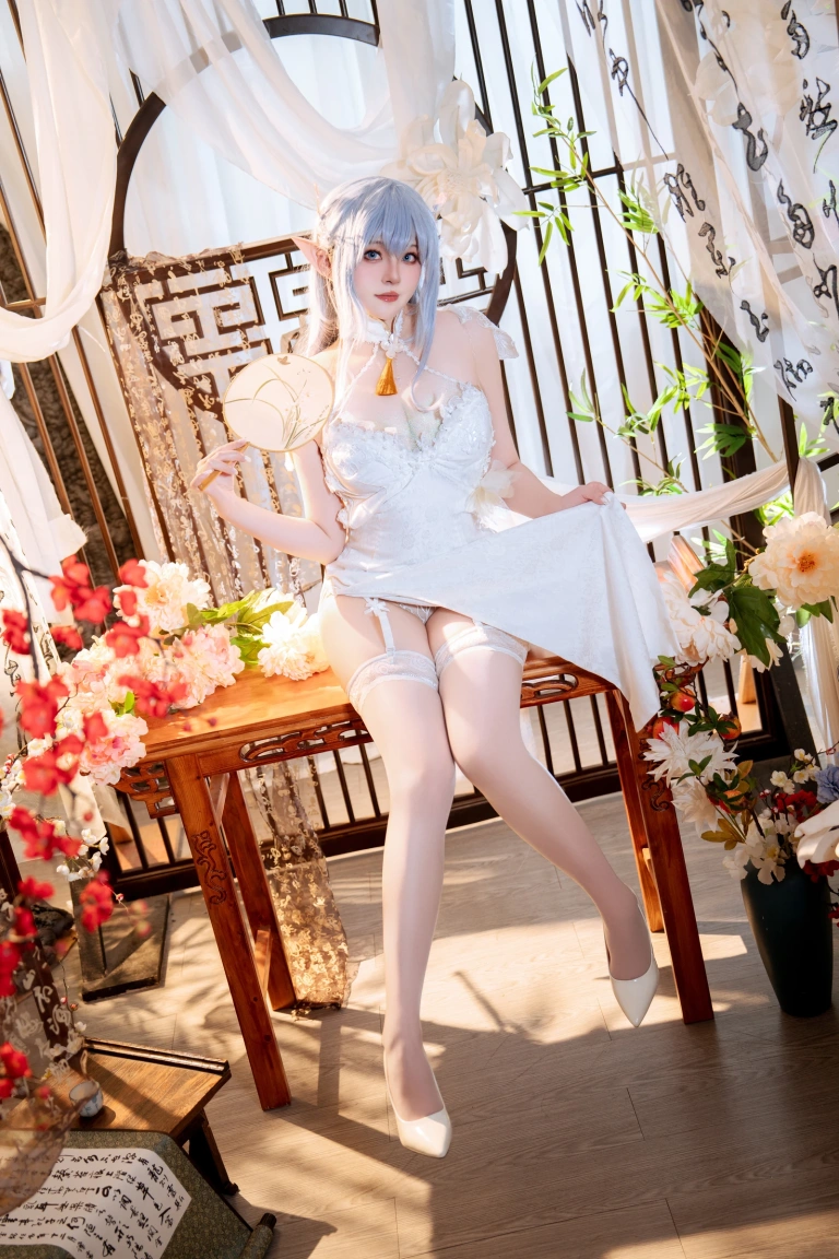 Natsuko_夏夏子《碧蓝航线 阿尔比恩旗袍》主题写真：52张全套美图