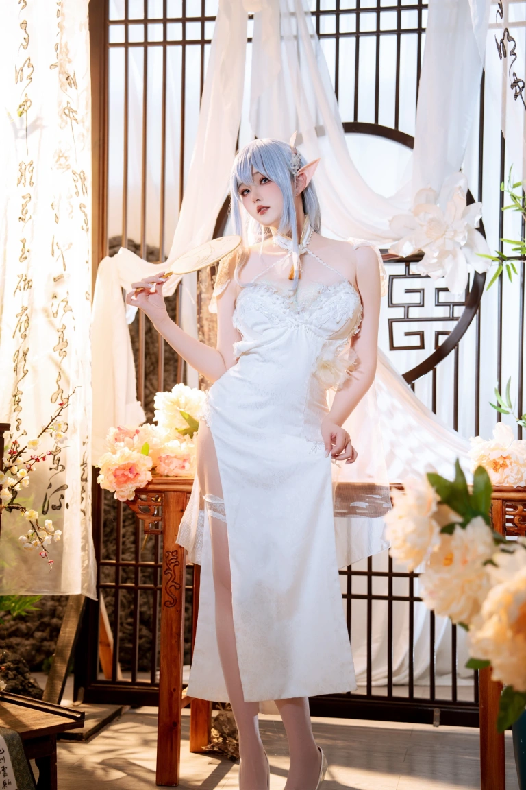 Natsuko_夏夏子《碧蓝航线 阿尔比恩旗袍》主题写真：52张全套美图