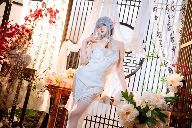 Natsuko_夏夏子《碧蓝航线 阿尔比恩旗袍》主题写真：52张全套美图
