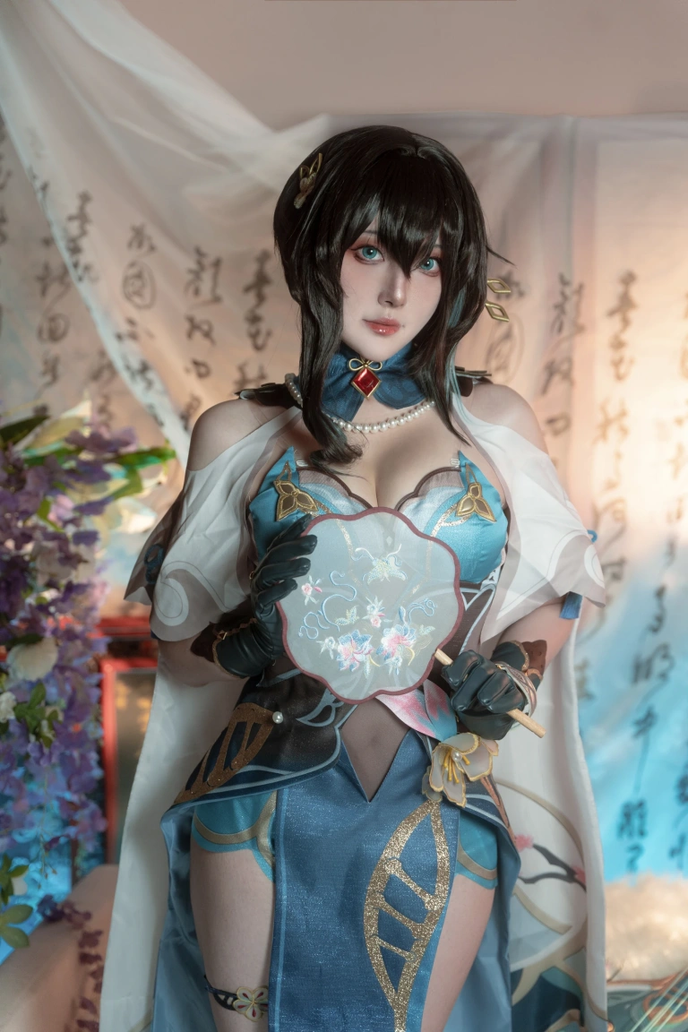 Natsuko_夏夏子《崩坏·星穹铁道 阮梅》主题写真：76张全套美图