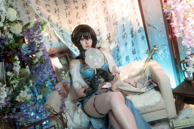 Natsuko_夏夏子《崩坏·星穹铁道 阮梅》主题写真：76张全套美图