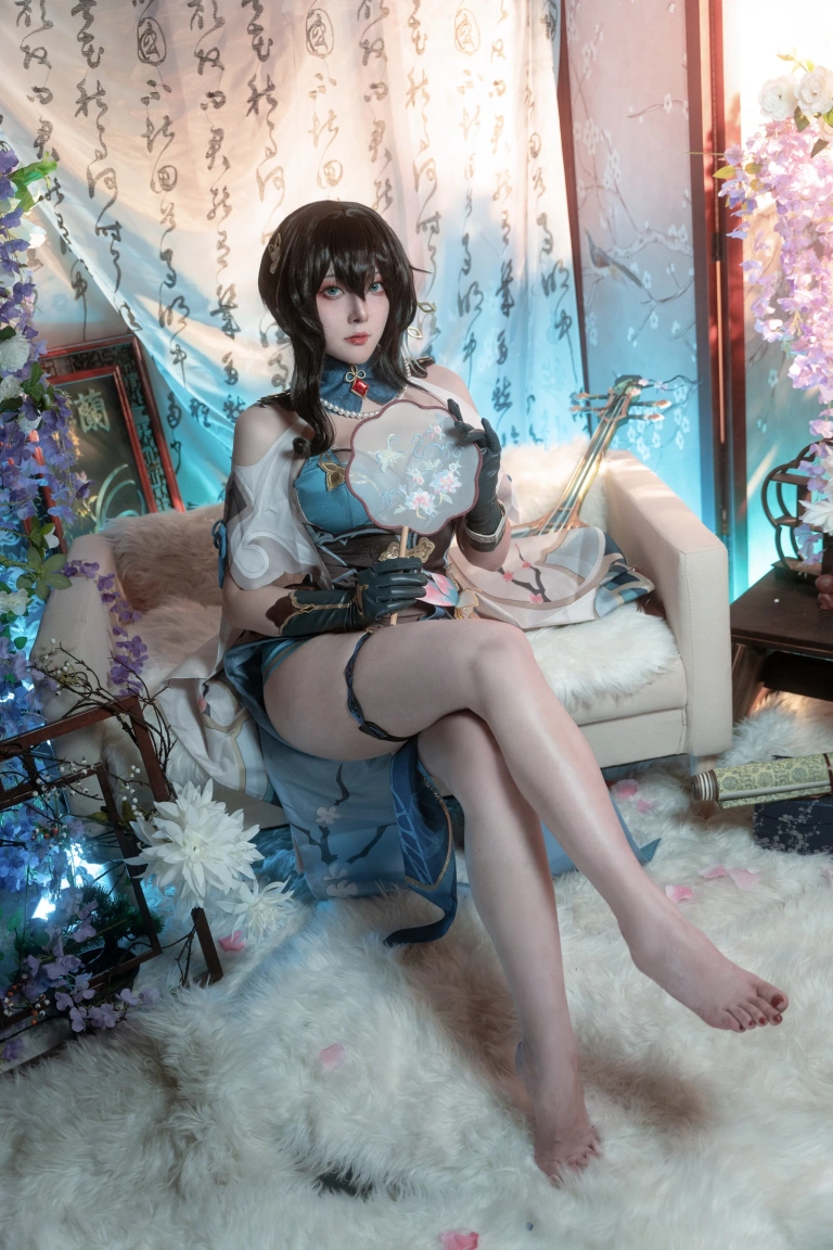 Natsuko_夏夏子《崩坏·星穹铁道 阮梅》主题写真：76张全套美图