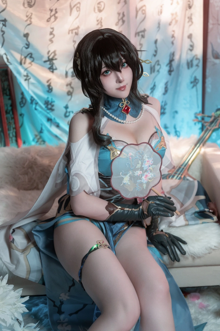 Natsuko_夏夏子《崩坏·星穹铁道 阮梅》主题写真：76张全套美图