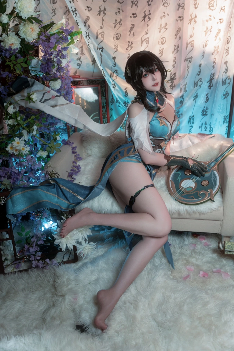 Natsuko_夏夏子《崩坏·星穹铁道 阮梅》主题写真：76张全套美图