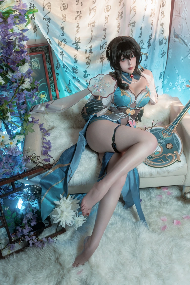 Natsuko_夏夏子《崩坏·星穹铁道 阮梅》主题写真：76张全套美图