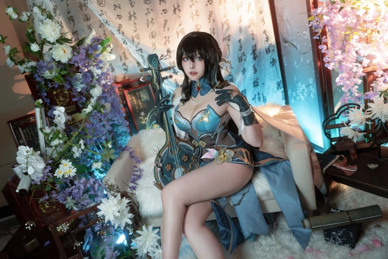 Natsuko_夏夏子《崩坏·星穹铁道 阮梅》主题写真：76张全套美图