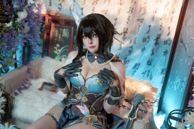 Natsuko_夏夏子《崩坏·星穹铁道 阮梅》主题写真：76张全套美图