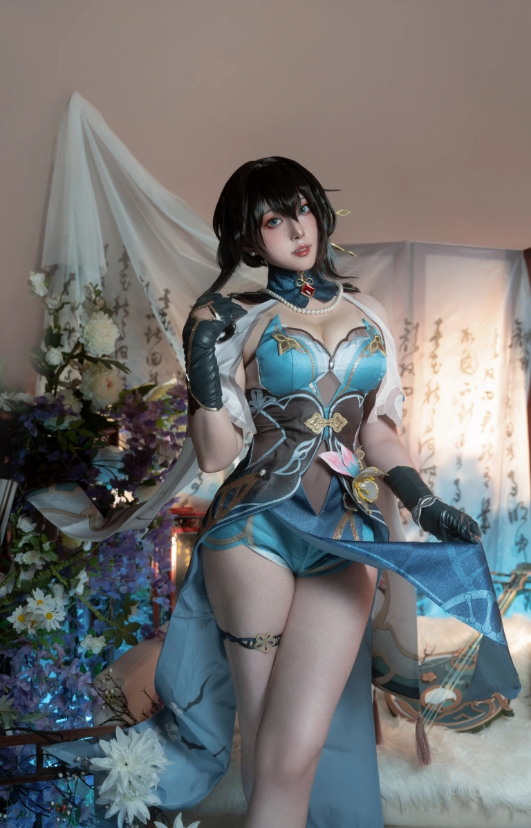 Natsuko_夏夏子《崩坏·星穹铁道 阮梅》主题写真：76张全套美图