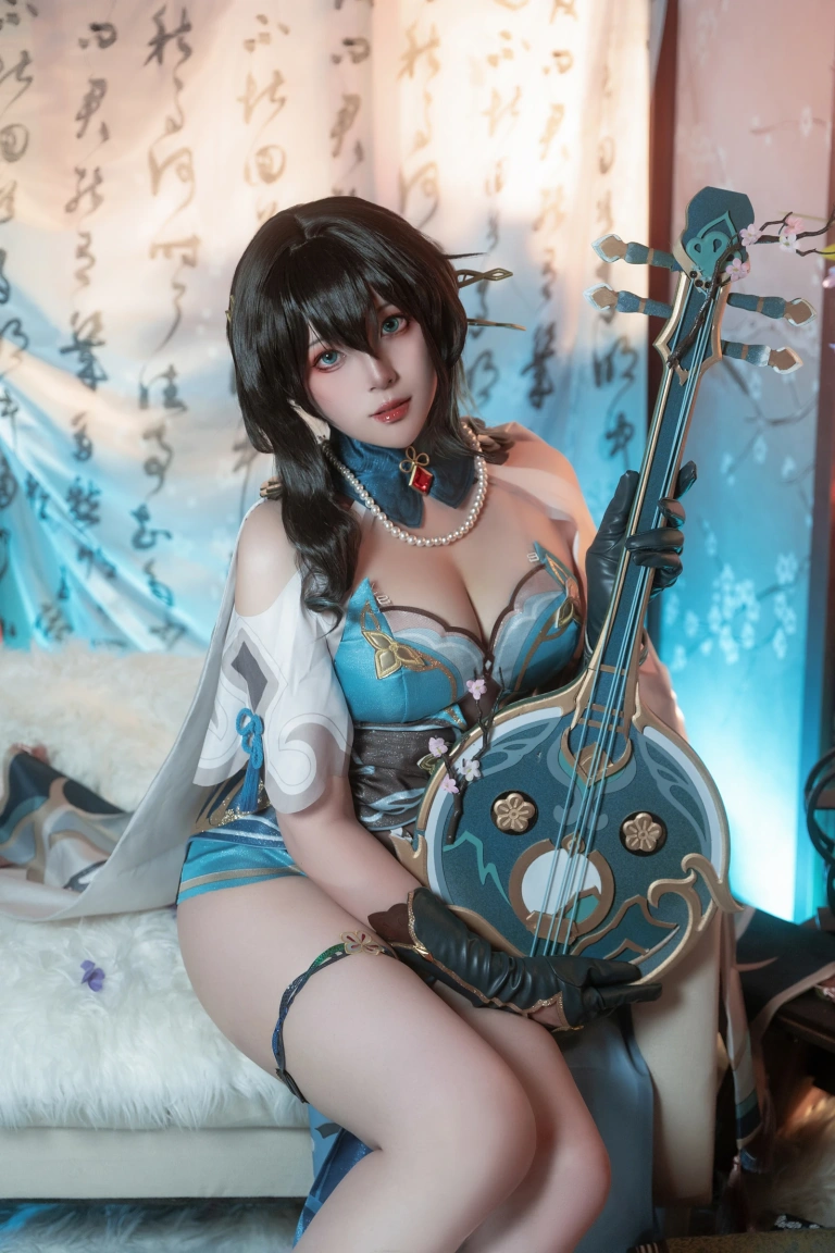 Natsuko_夏夏子《崩坏·星穹铁道 阮梅》主题写真：76张全套美图