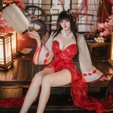 Natsuko_夏夏子《碧蓝航线 大山巫女兔》主题写真：70张全套美图