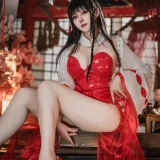 Natsuko_夏夏子《碧蓝航线 大山巫女兔》主题写真：70张全套美图
