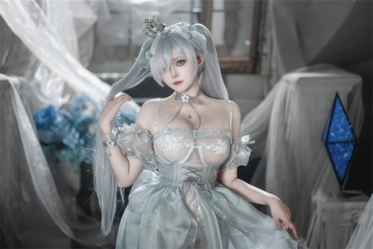 Natsuko_夏夏子《灰姑娘水晶公主Cinderella（NIKKE The Goddess of Victory）》主题写真：95张全套美图