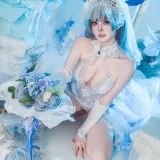 Natsuko_夏夏子《碧蓝航线 柴郡婚纱》主题写真：70张全套美图