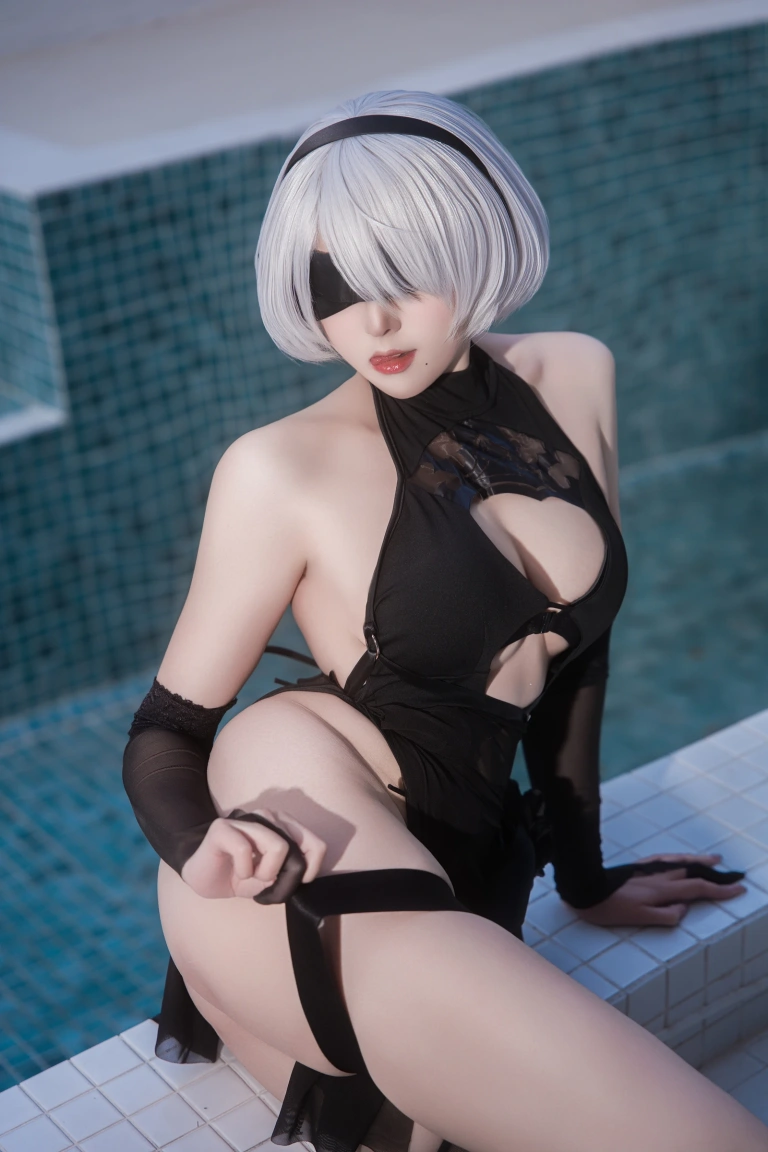 Natsuko_夏夏子《NIKKE×NieR 2B水着》主题写真：83张全套美图