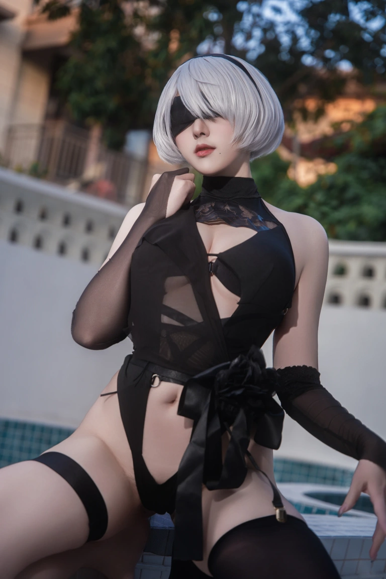 Natsuko_夏夏子《NIKKE×NieR 2B水着》主题写真：83张全套美图
