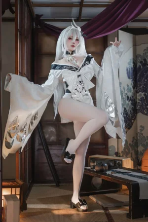 Natsuko_夏夏子《碧蓝航线 白凤和服》主题写真：87张全套美图