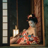 奈汐酱nice《艺妓回忆录》主题写真：40张全套美图