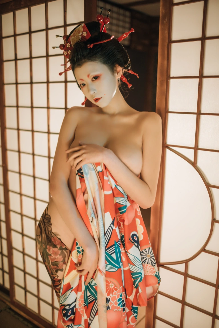 奈汐酱nice《艺妓回忆录》主题写真：40张全套美图