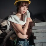 奈汐酱nice《咱们工人有力量》主题写真：35张全套美图