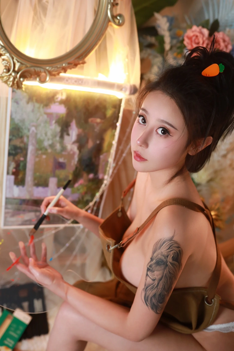奈汐酱nice《画家》主题写真：62张全套美图，含1个视频