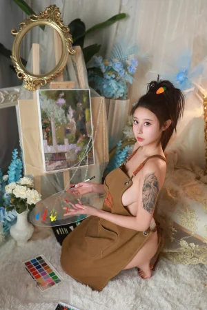 奈汐酱nice《画家》主题写真：62张全套美图，含1个视频