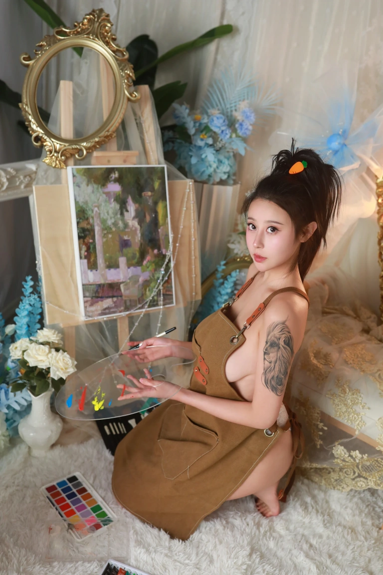 奈汐酱nice《画家》主题写真：62张全套美图，含1个视频