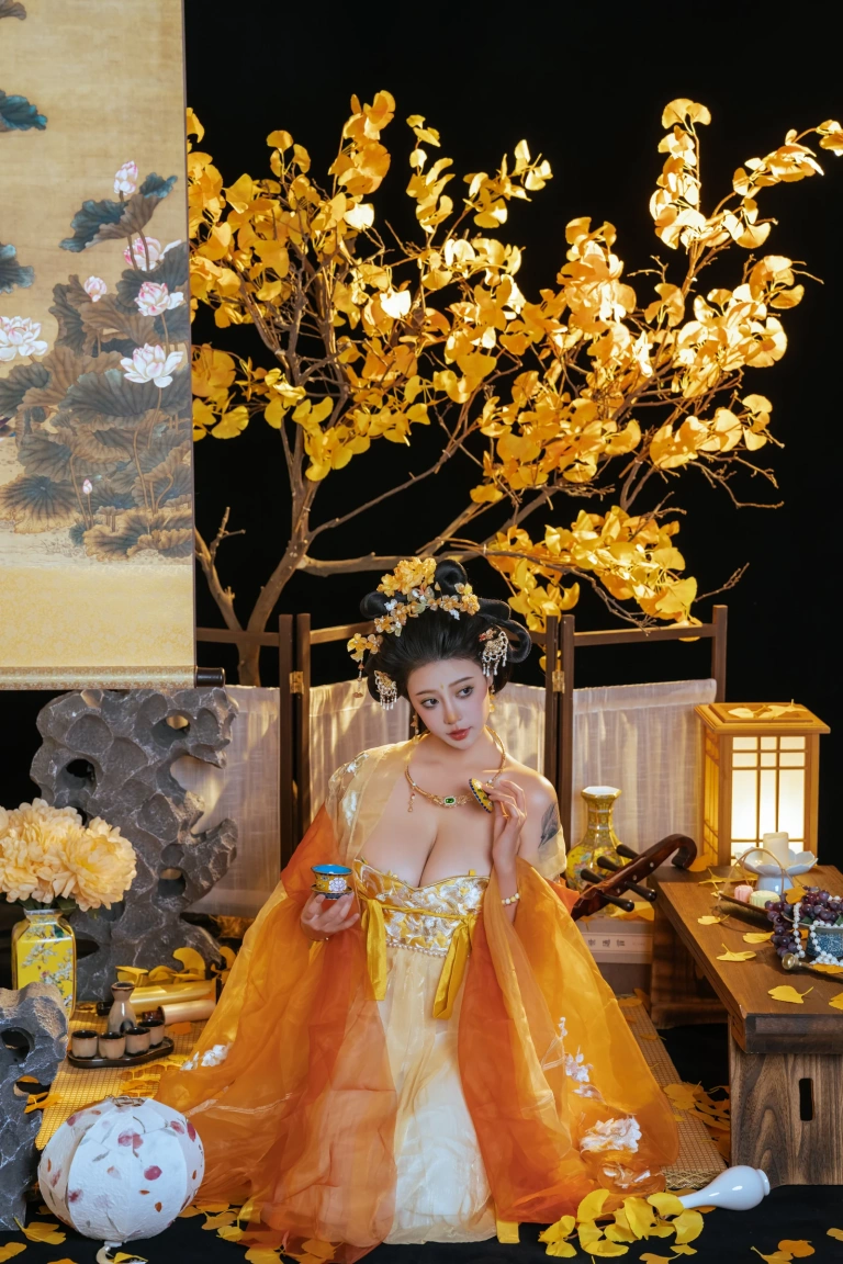 奈汐酱nice《金笺寄月》主题写真：90张全套美图
