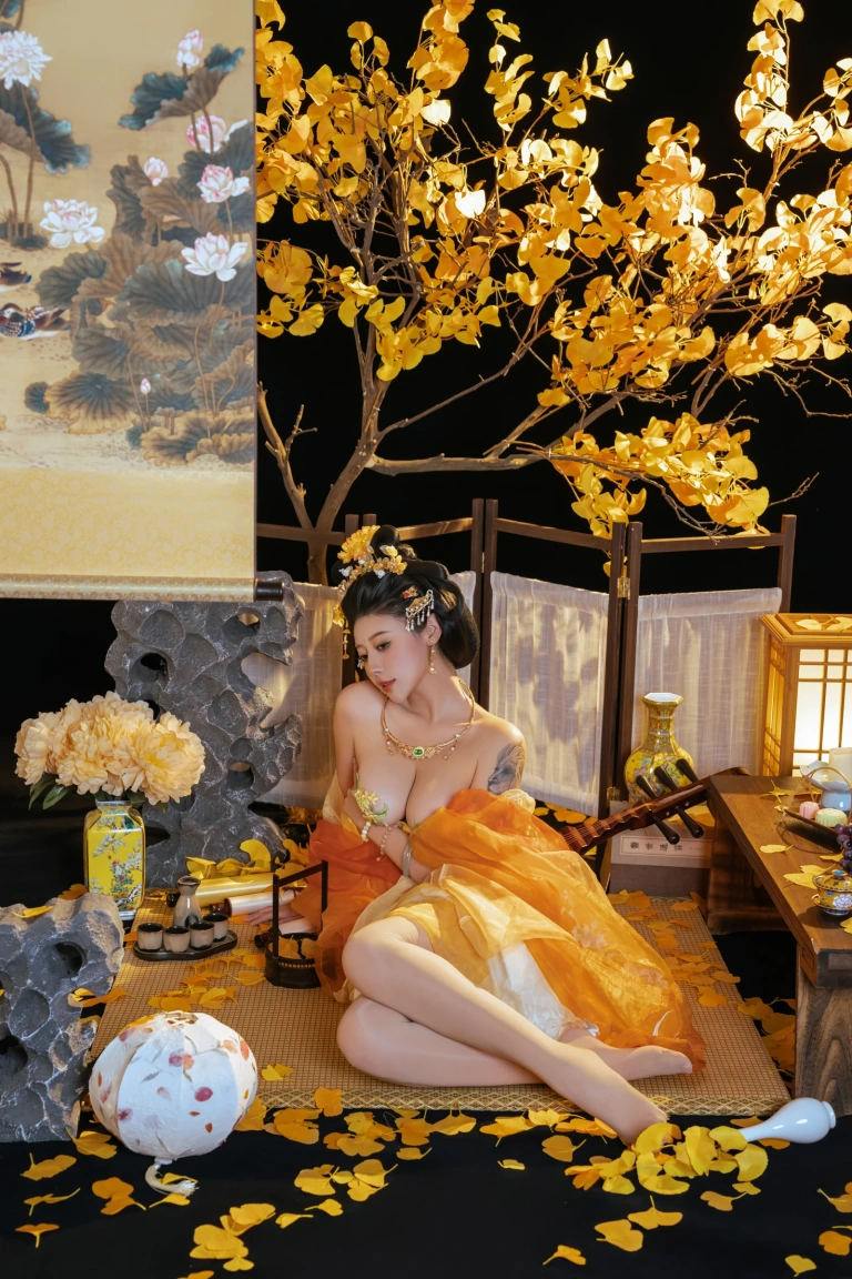 奈汐酱nice《金笺寄月》主题写真：90张全套美图