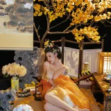 奈汐酱nice《金笺寄月》主题写真：90张全套美图