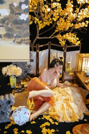 奈汐酱nice《金笺寄月》主题写真：90张全套美图