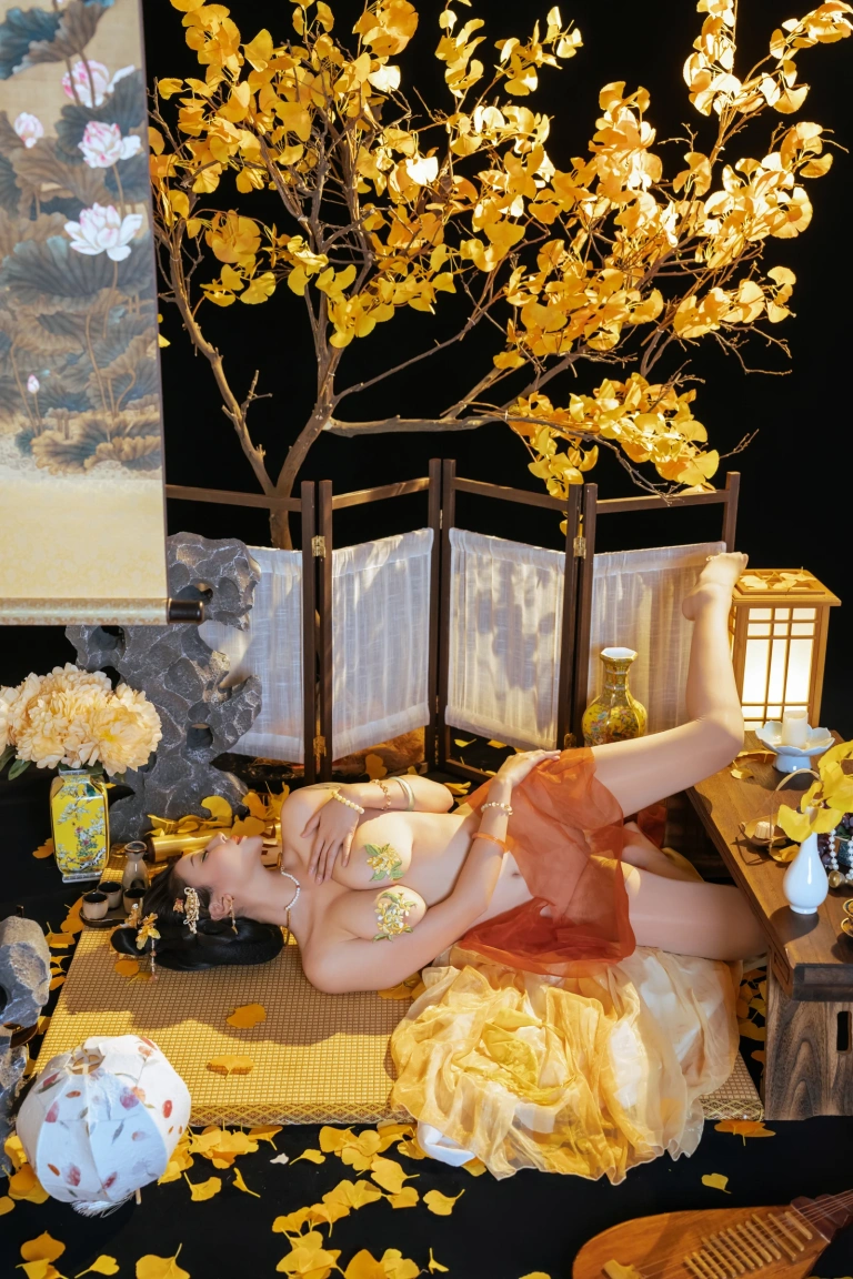 奈汐酱nice《金笺寄月》主题写真：90张全套美图