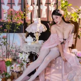 奈汐酱nice《粉红茶事》主题写真：78张全套美图