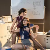 奈汐酱nice&云溪溪《OL》主题写真：100张全套美图，含1个视频