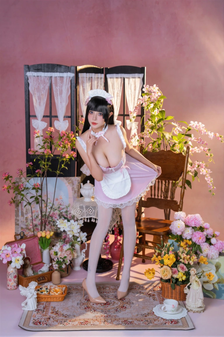 奈汐酱nice&云溪溪《侍花礼》主题写真：100张全套美图，含1个视频