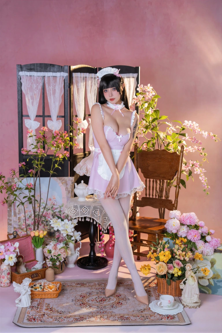 奈汐酱nice&云溪溪《侍花礼》主题写真：100张全套美图，含1个视频