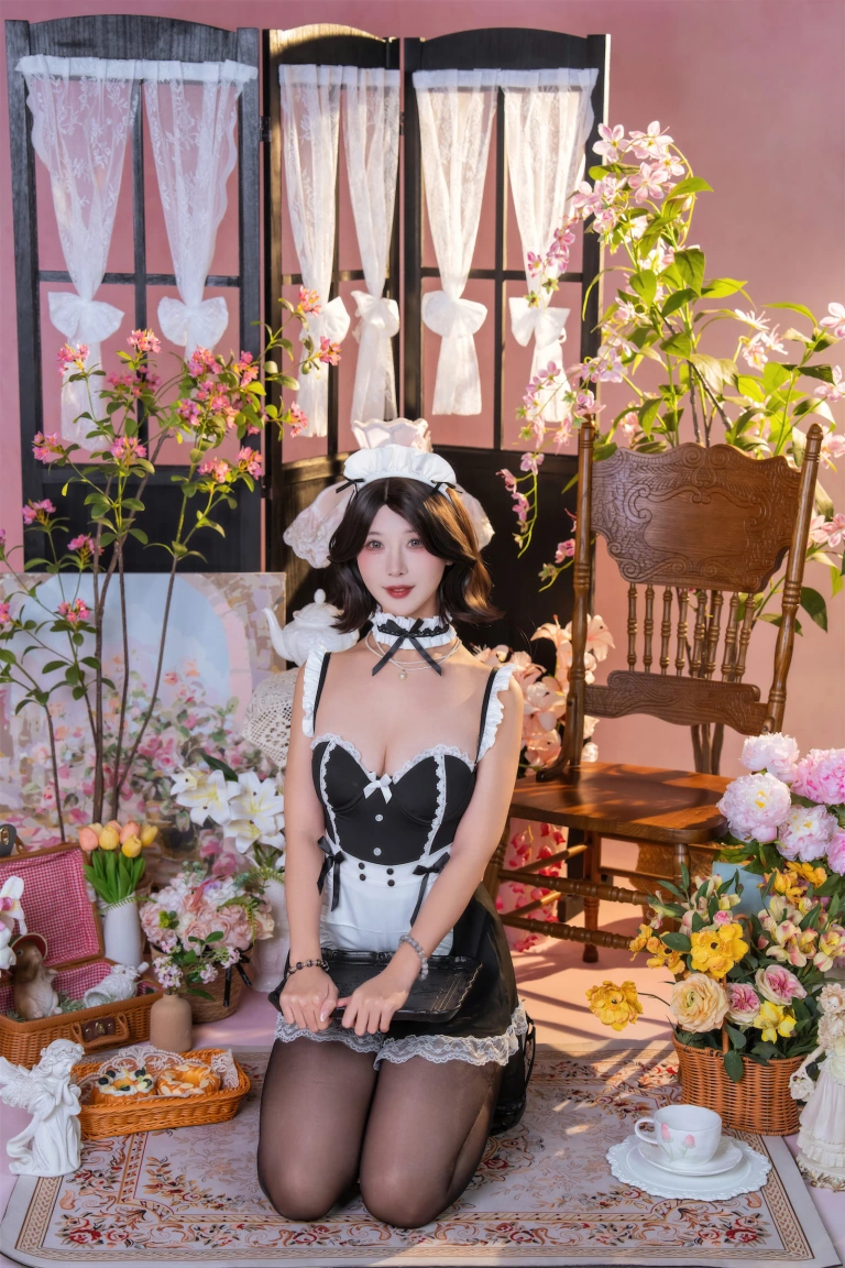 奈汐酱nice&云溪溪《侍花礼》主题写真：100张全套美图，含1个视频