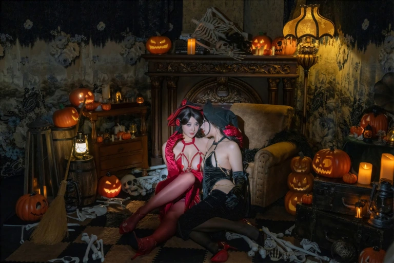 奈汐酱nice&奶桃《双魇》主题写真：80张全套美图
