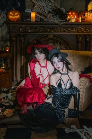 奈汐酱nice&奶桃《双魇》主题写真：80张全套美图