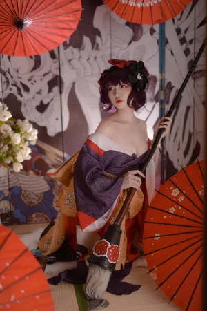 二佐Nisa《Fate葛饰北斋》主题写真：21张全套美图