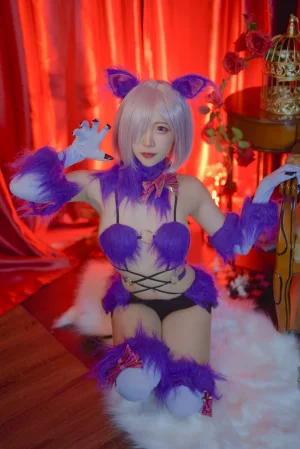 二佐Nisa《Fate玛修万圣节》主题写真：23张全套美图