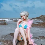 二佐Nisa《碧蓝可畏泳装》主题写真：27张全套美图