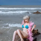 二佐Nisa《碧蓝可畏泳装》主题写真：27张全套美图