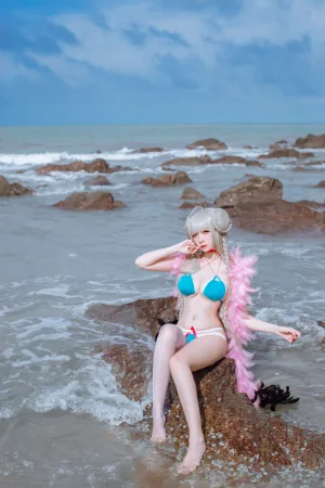 二佐Nisa《碧蓝可畏泳装》主题写真：27张全套美图